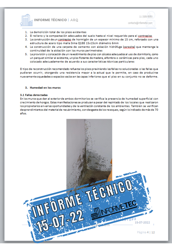 Informe T Cnico Consorcios Y Particulares Informe T Cnico Arq