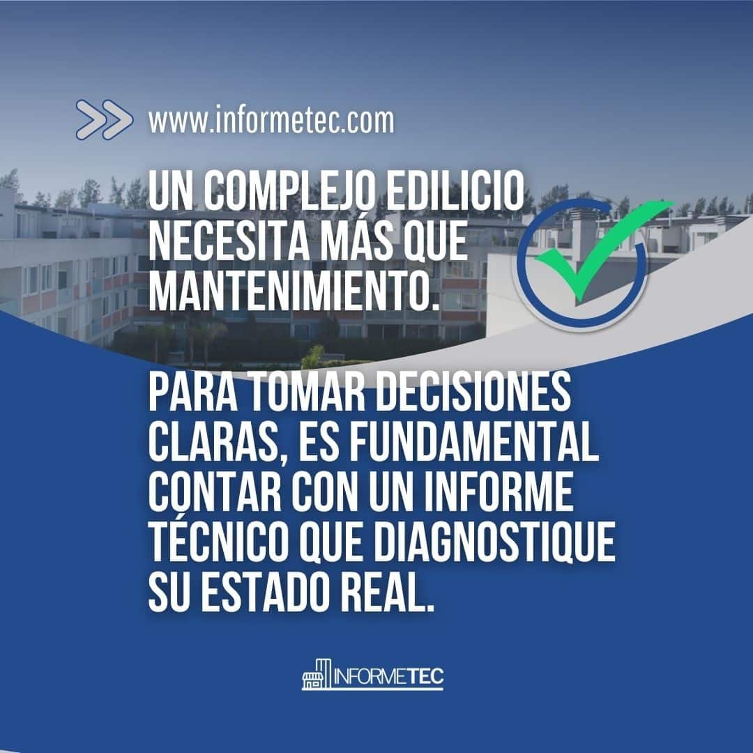 Informe técnico en complejo edilicio con fallas en revestimientos