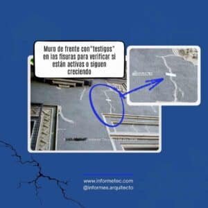 Informe técnico sobre grieta en una pared medianera vivienda