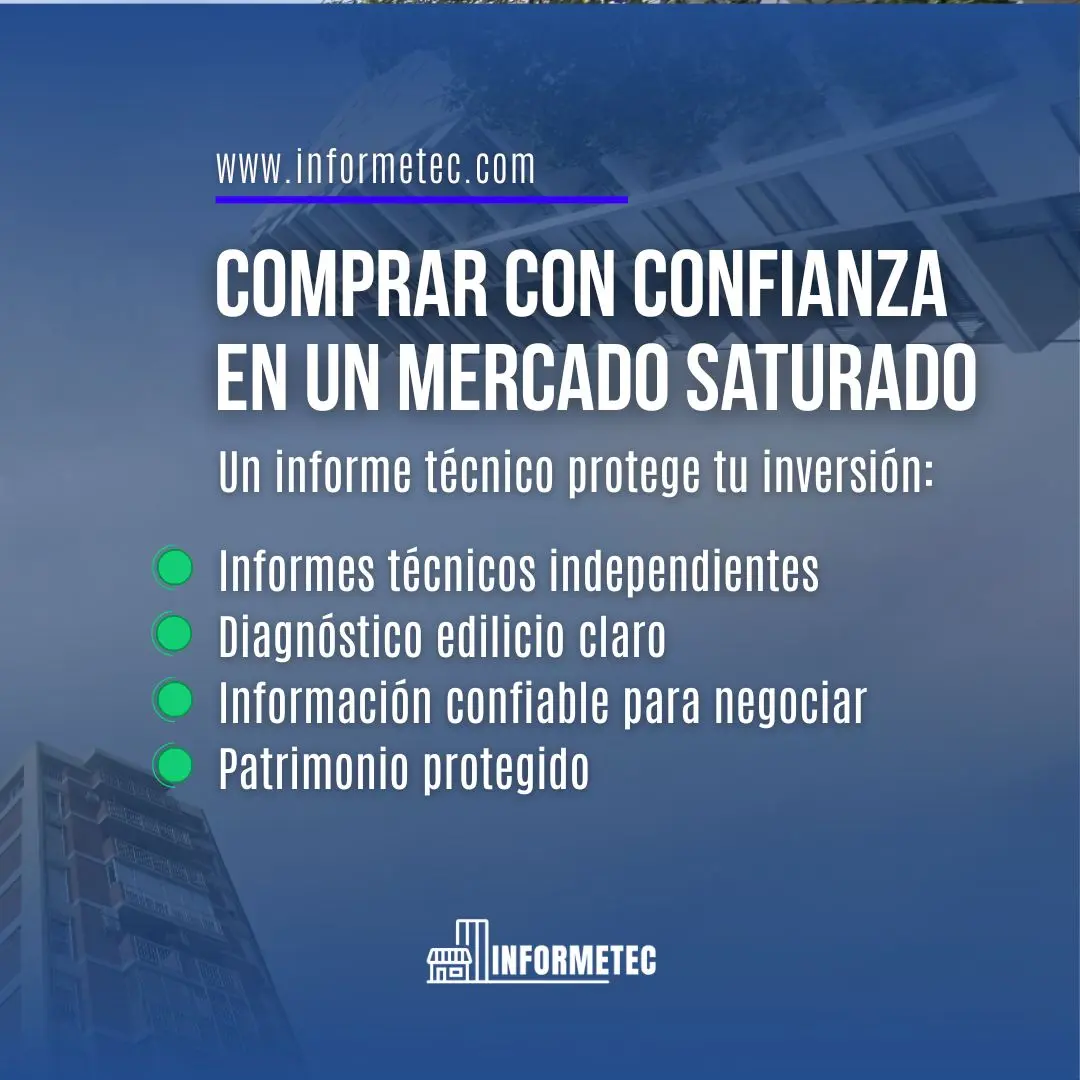 Comprador evaluando diagnóstico independiente antes de invertir en un inmueble.