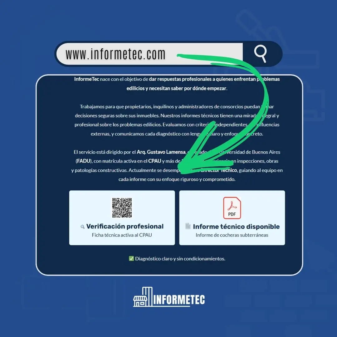 codigo qr en la página web de informetec para que solicite un informe técnico