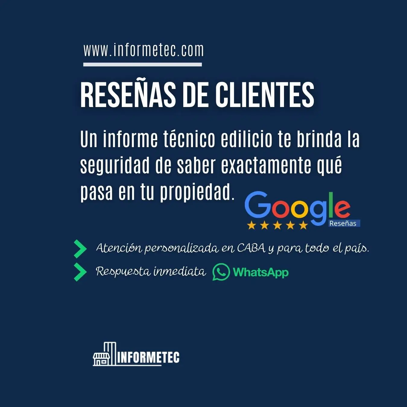 Testimonio de propietario que solicitó un informe técnico edilicio de InformeTec para la resolución de problemas en su inmuebles.