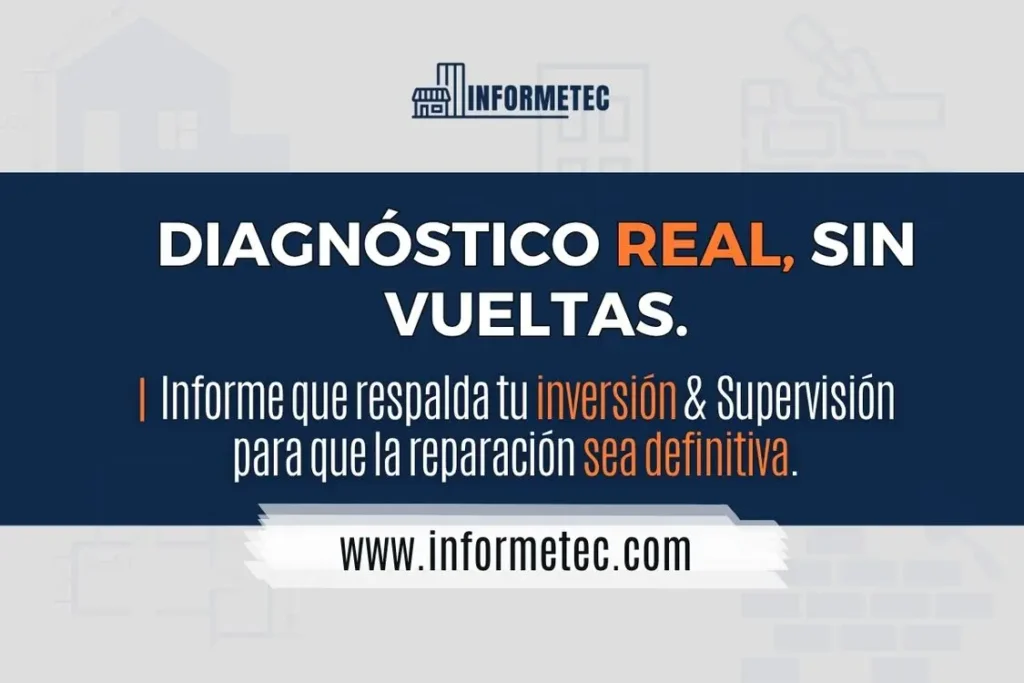 Supervisión de reparaciones edilicias por InformeTec – Garantía de calidad en trabajos de impermeabilización y reparación.