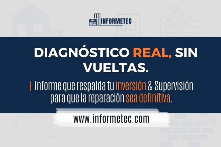 Supervisión de reparaciones edilicias por InformeTec – Garantía de calidad en trabajos de impermeabilización y reparación.