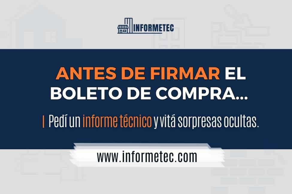 Antes de comprar una casas, un departamento solicitá un informe técnico a InformeTec