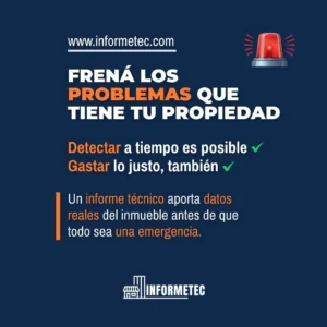 Si tenés problemas en tu casa, departamento o local comercial. Comunicate con Informetec del Arq. Lamensa
