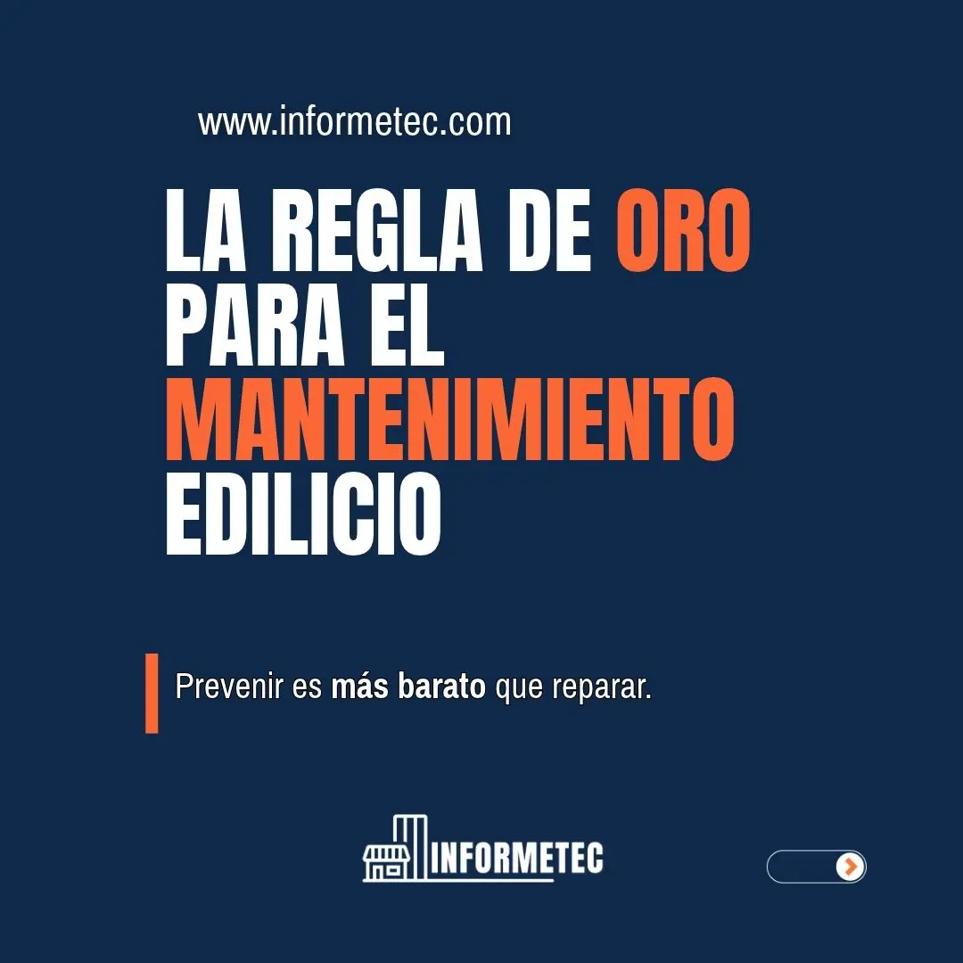 Desde nuestro estudio te brindamos la regla de oro del mantenimiento para tu edificio. Prevenir es más barato que reparar.